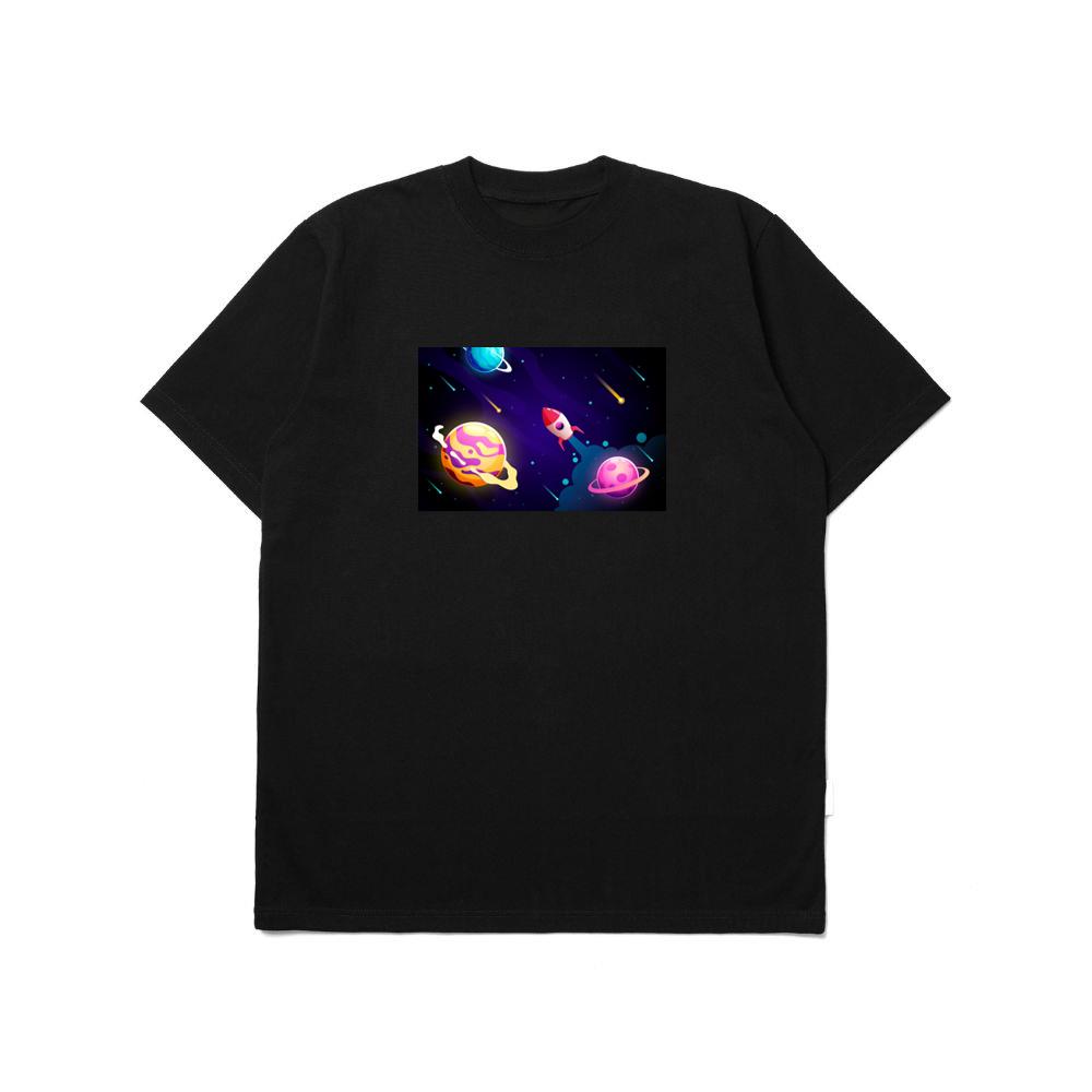 The Rocket's Radiant Race Through the Cosmic Canvas T-Shirts