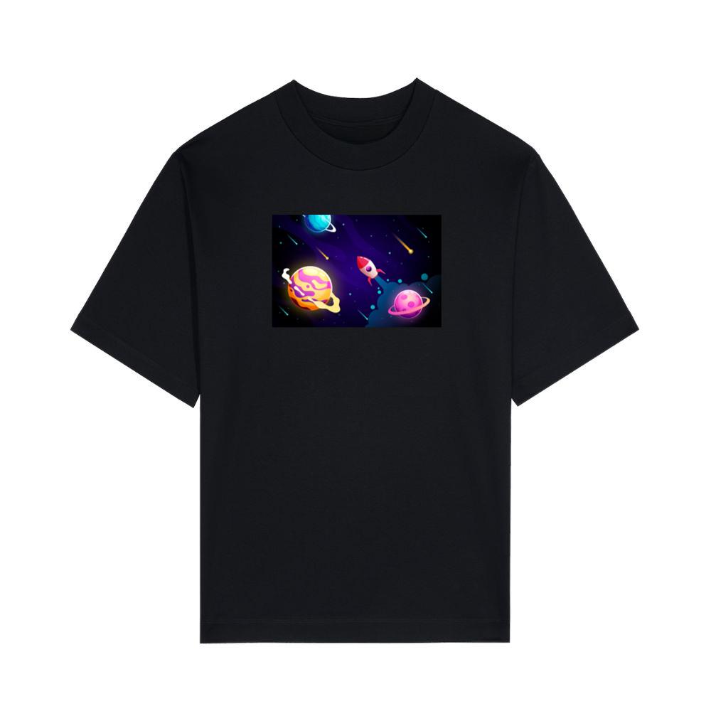 The Rocket's Radiant Race Through the Cosmic Canvas T-Shirts