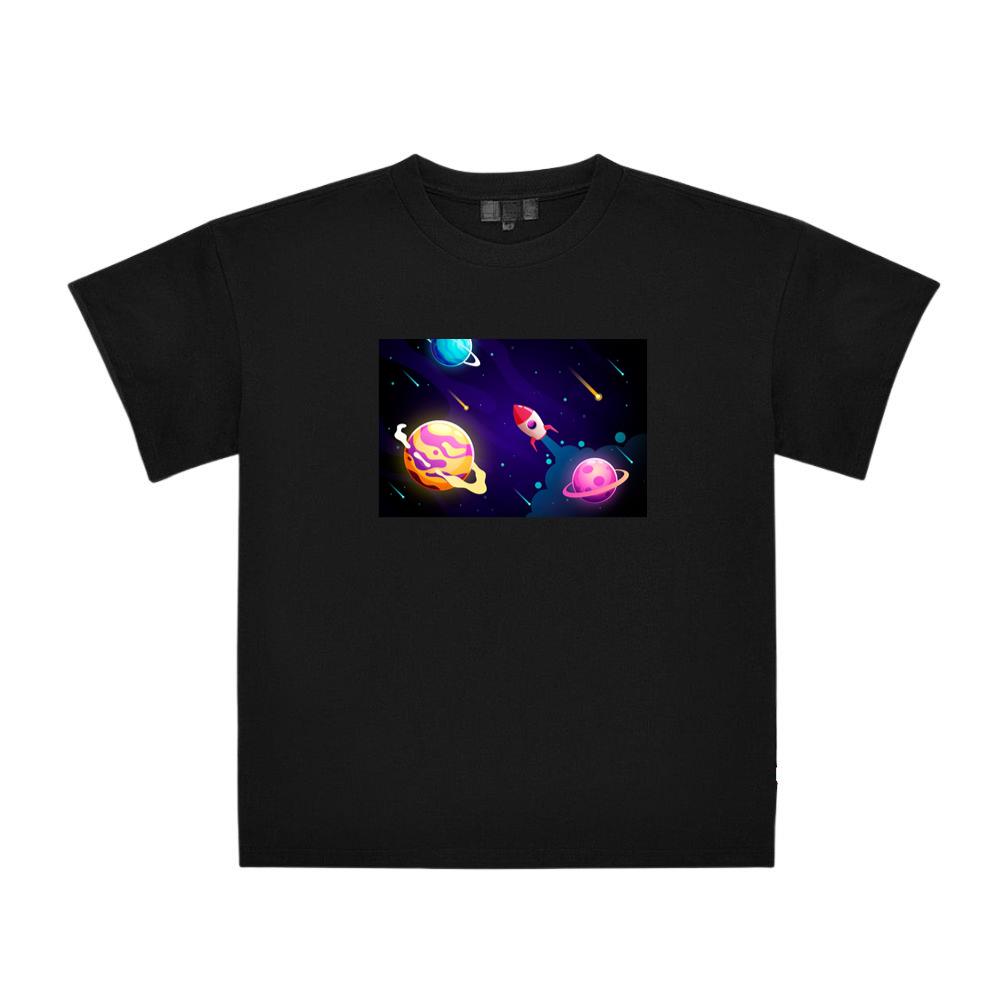 The Rocket's Radiant Race Through the Cosmic Canvas T-Shirts