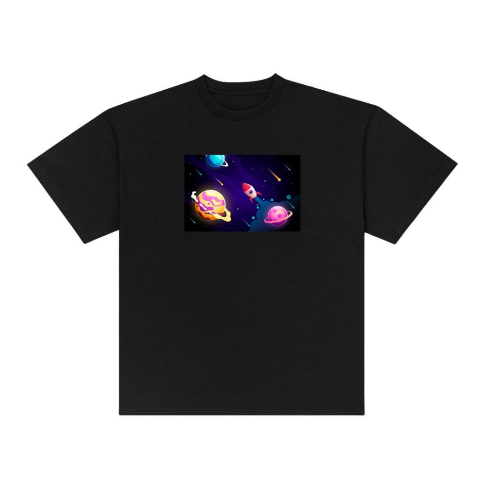 The Rocket's Radiant Race Through the Cosmic Canvas T-Shirts
