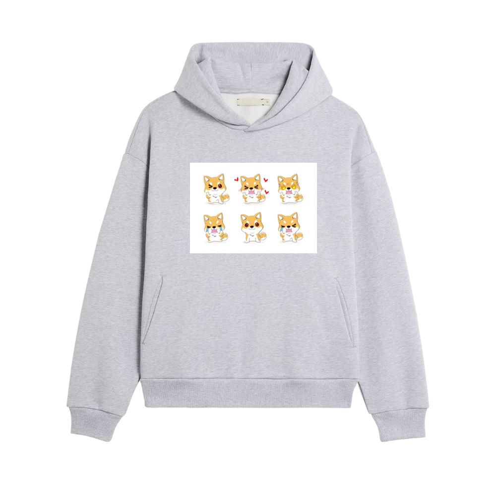 The Shiba Spectrum of Smiles and Snarls Hoodies