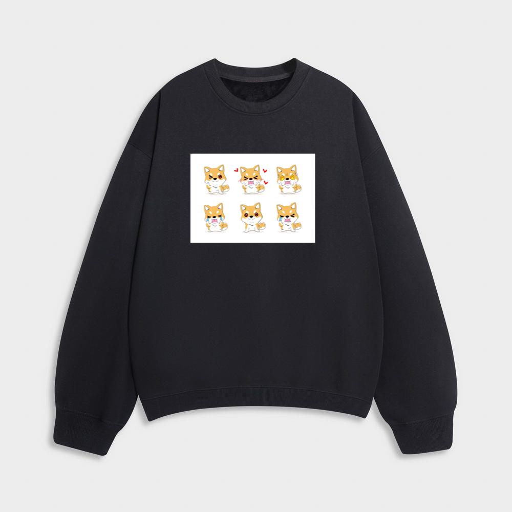 The Shiba Spectrum of Smiles and Snarls Sweatshirt