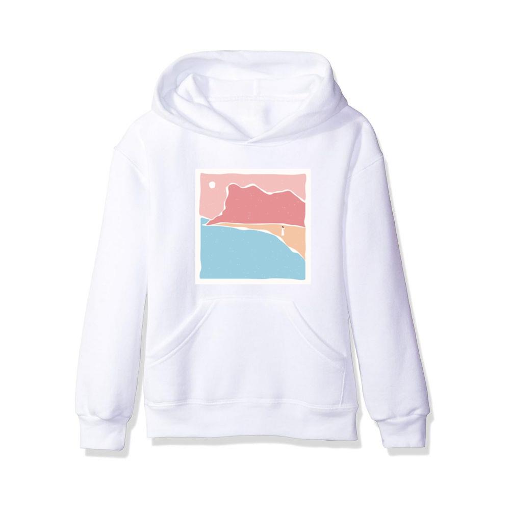 The Silent Shore of Pastel Dreams Hoodies