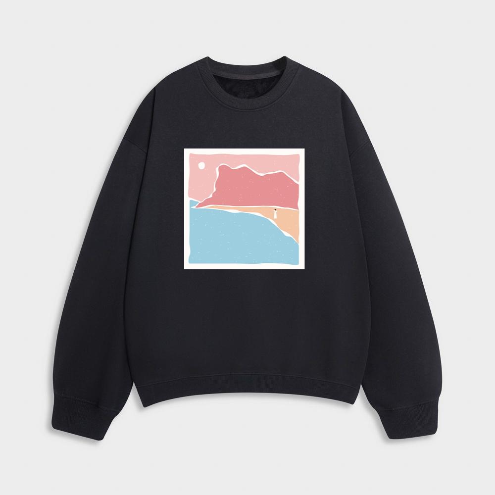 The Silent Shore of Pastel Dreams Sweatshirt