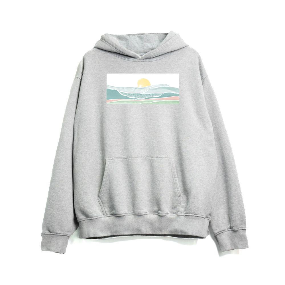 The Watercolor Hills of Dawn Hoodies