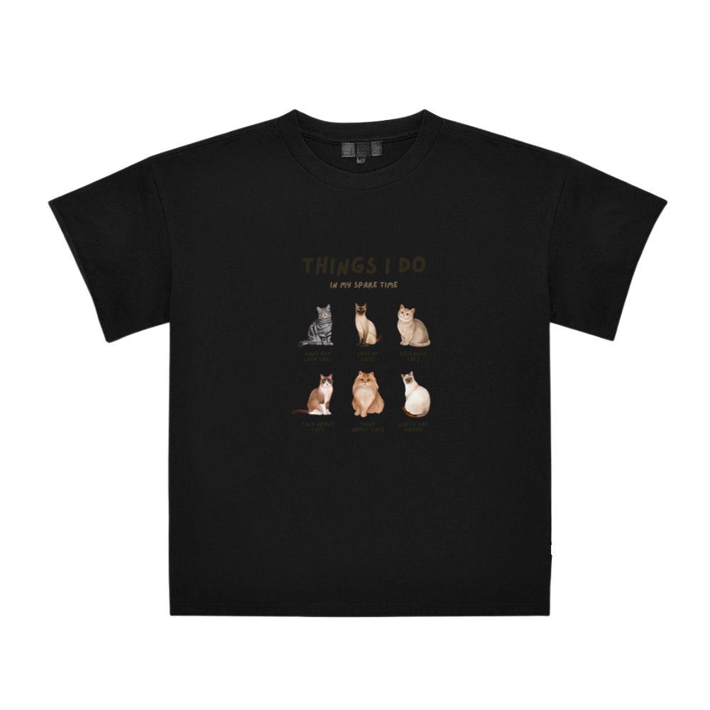 Things I Do In My Spare Time With Only Cat Cute Casual Wear Unisex T-Shirts