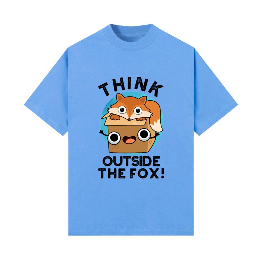 Think Outsife The Fox Funny Animal Pun T-Shirt