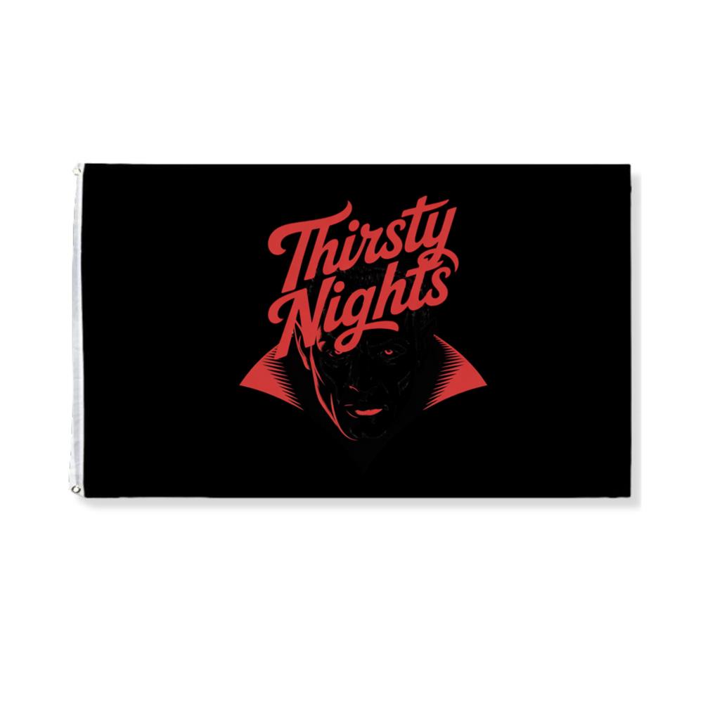 Thirsty Nights Vampire Horror Graphic Flag