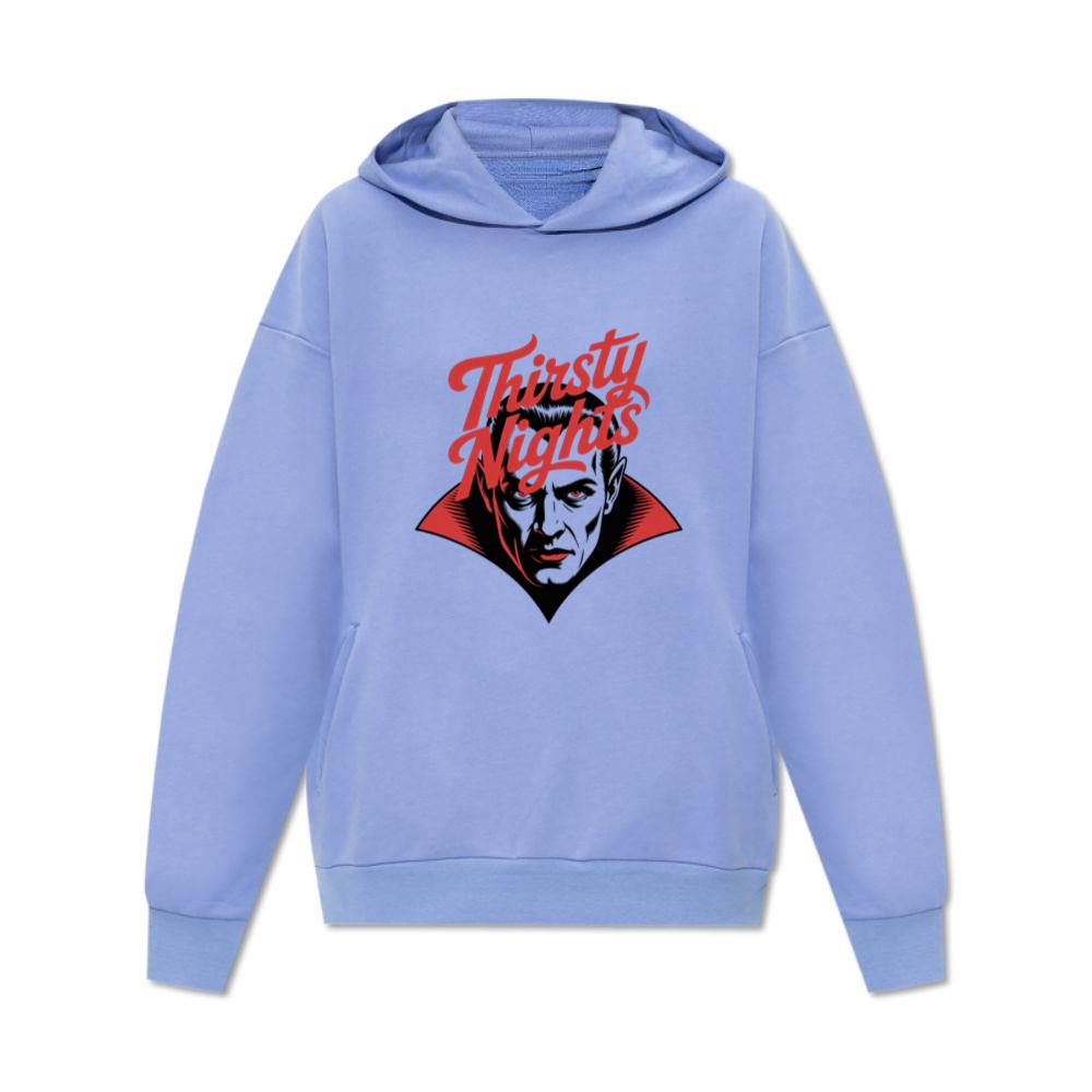 Thirsty Nights Vampire Horror Graphic Hoodie