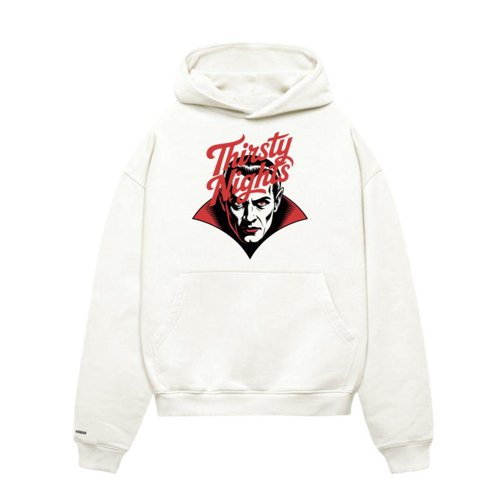 Thirsty Nights Vampire Horror Graphic Hoodie
