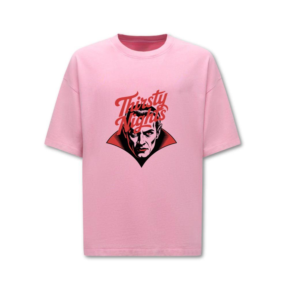Thirsty Nights Vampire Horror Graphic T-Shirt