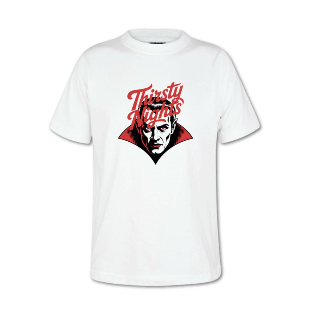Thirsty Nights Vampire Horror Graphic T-Shirt