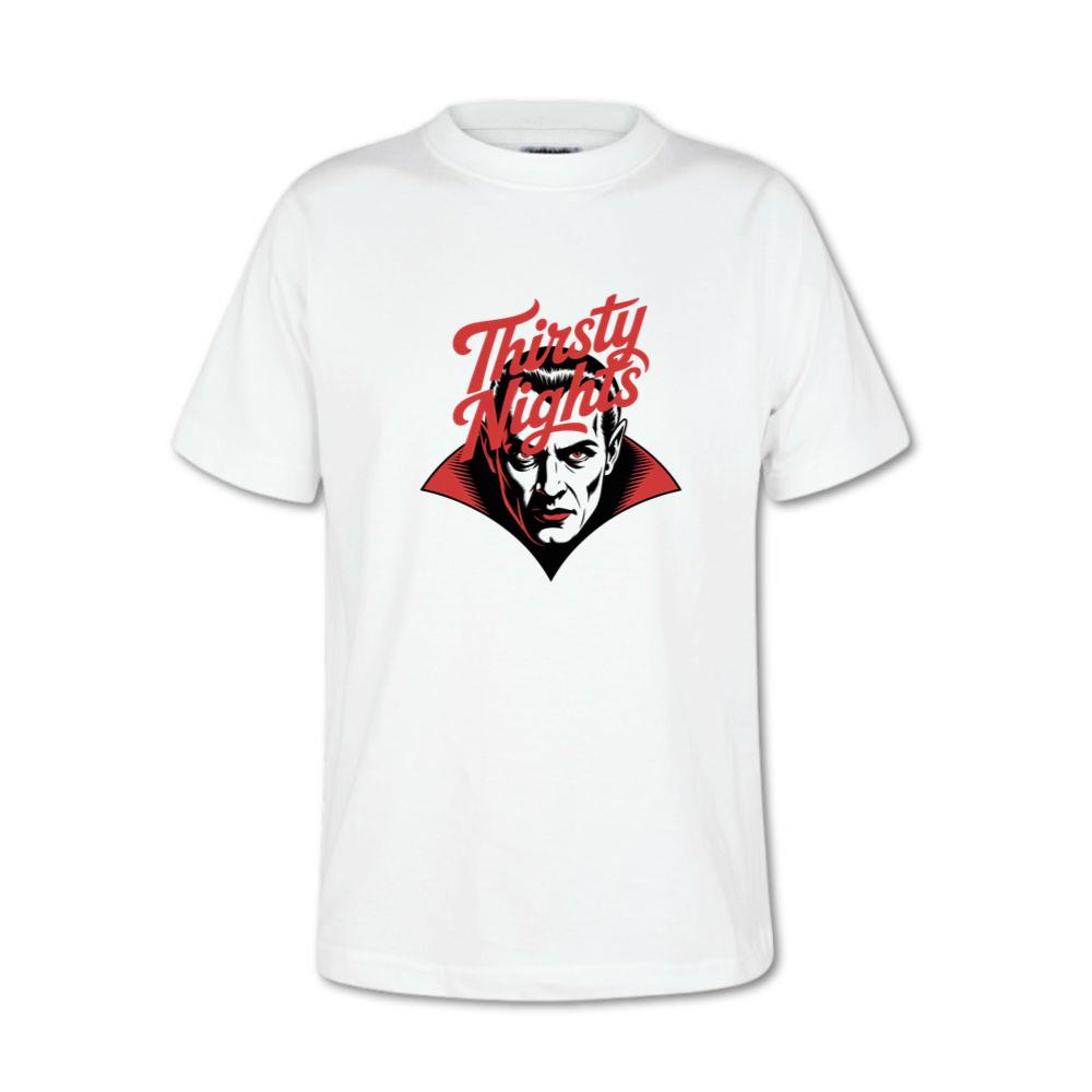 Thirsty Nights Vampire Horror Graphic T-Shirt