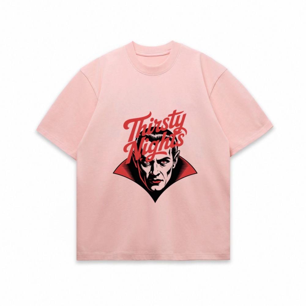 Thirsty Nights Vampire Horror Graphic T-Shirt