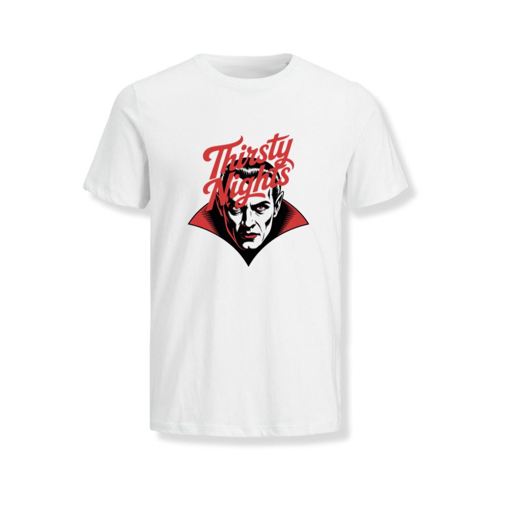 Thirsty Nights Vampire Horror Graphic T-Shirt