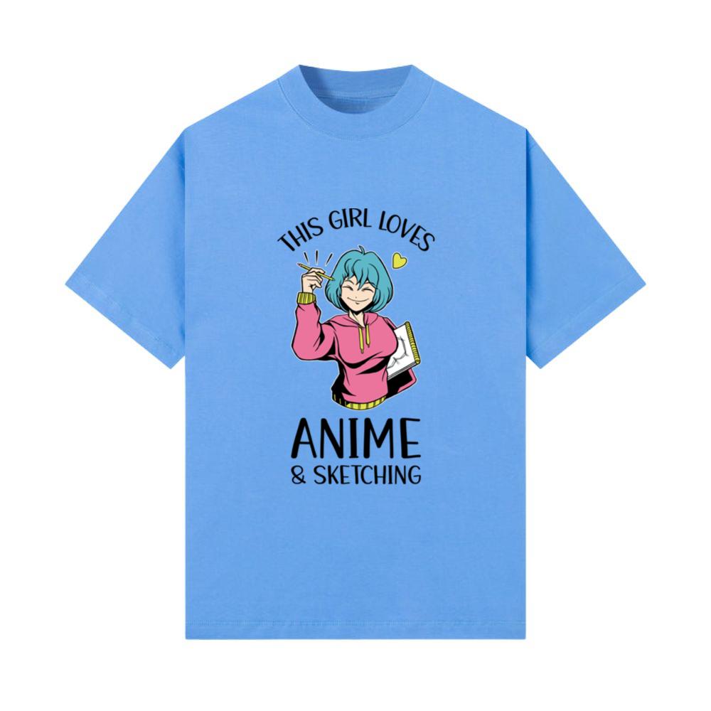 This Girl Loves Anime And Sketching T-Shirt
