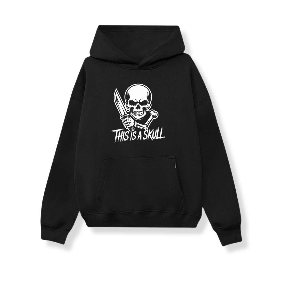 This Is a Skull Knife Skeleton Graphic Hoodie