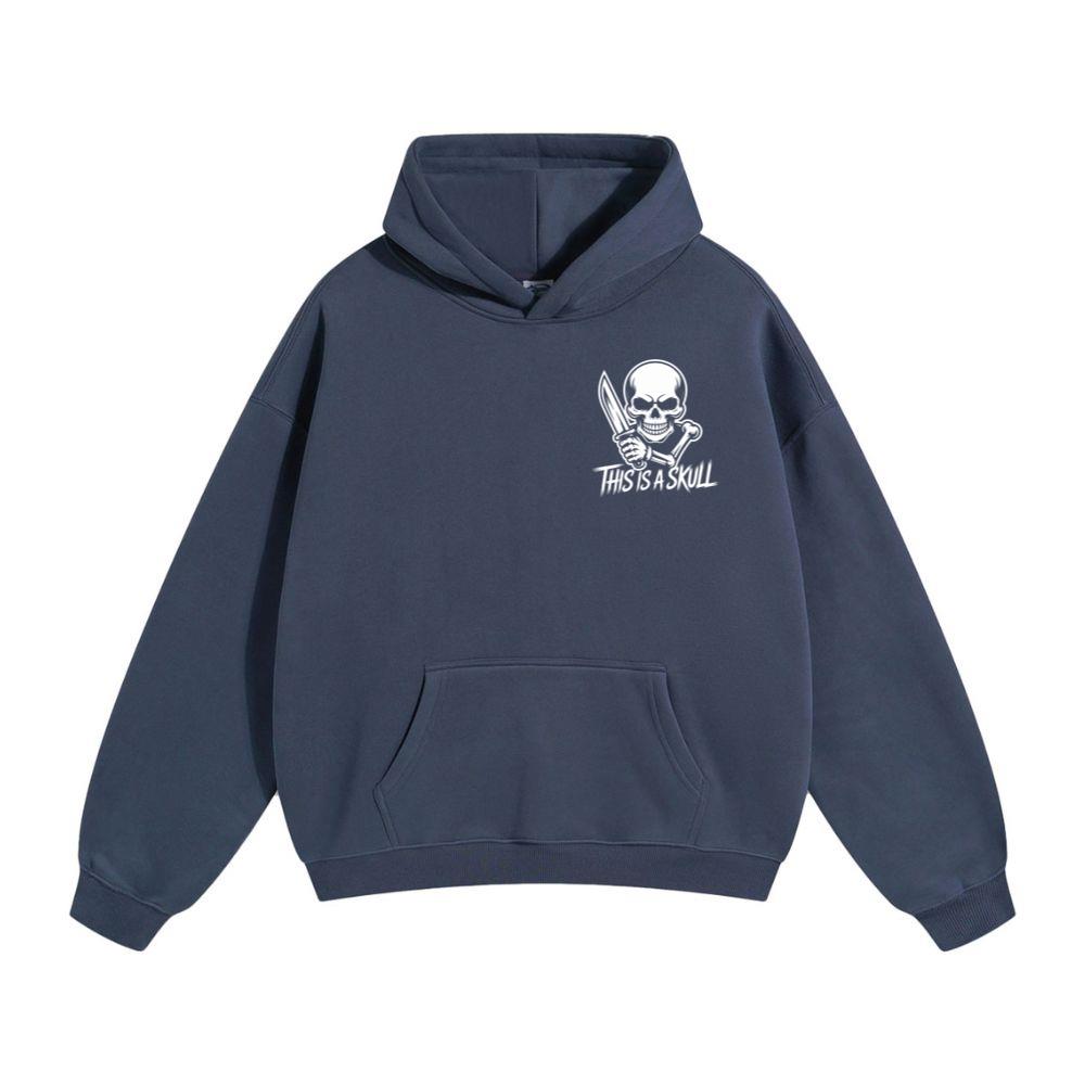 This Is a Skull Knife Skeleton Graphic Hoodie - Image 3