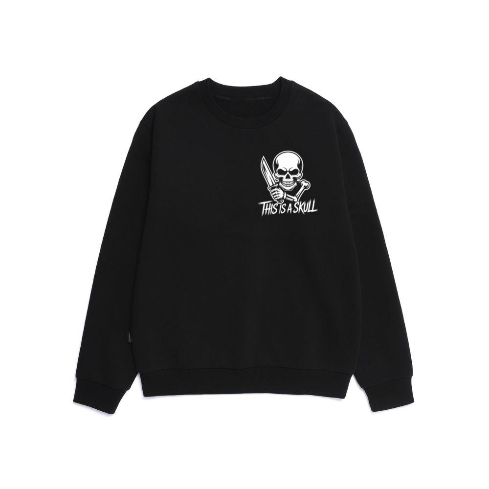 This Is a Skull Knife Skeleton Graphic Sweatshirt