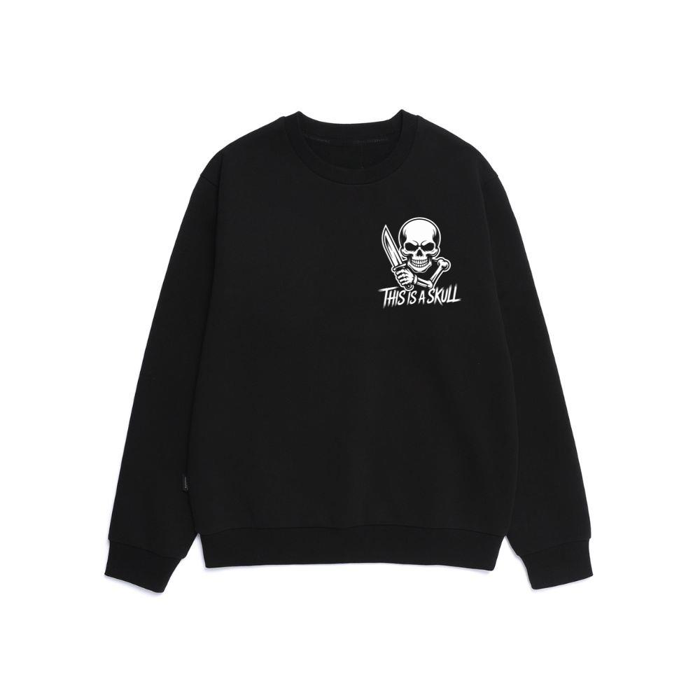 This Is a Skull Knife Skeleton Graphic Sweatshirt