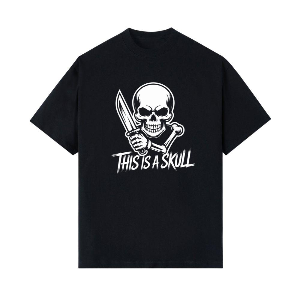 This Is a Skull Knife Skeleton Graphic T-Shirt