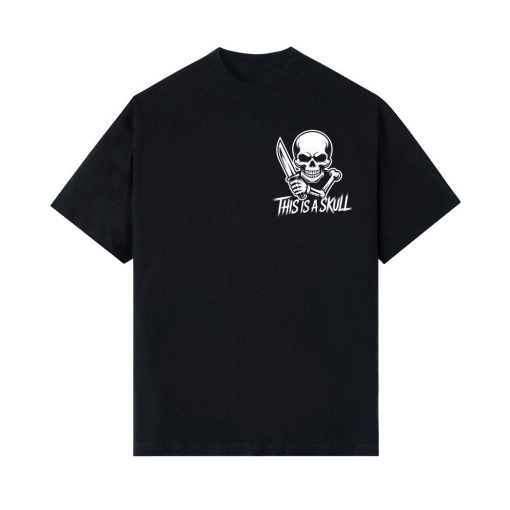 This Is a Skull Knife Skeleton Graphic T-Shirt