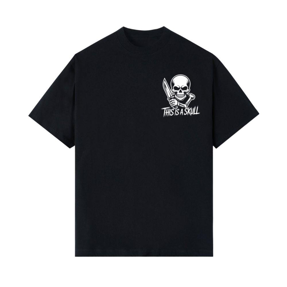 This Is a Skull Knife Skeleton Graphic T-Shirt