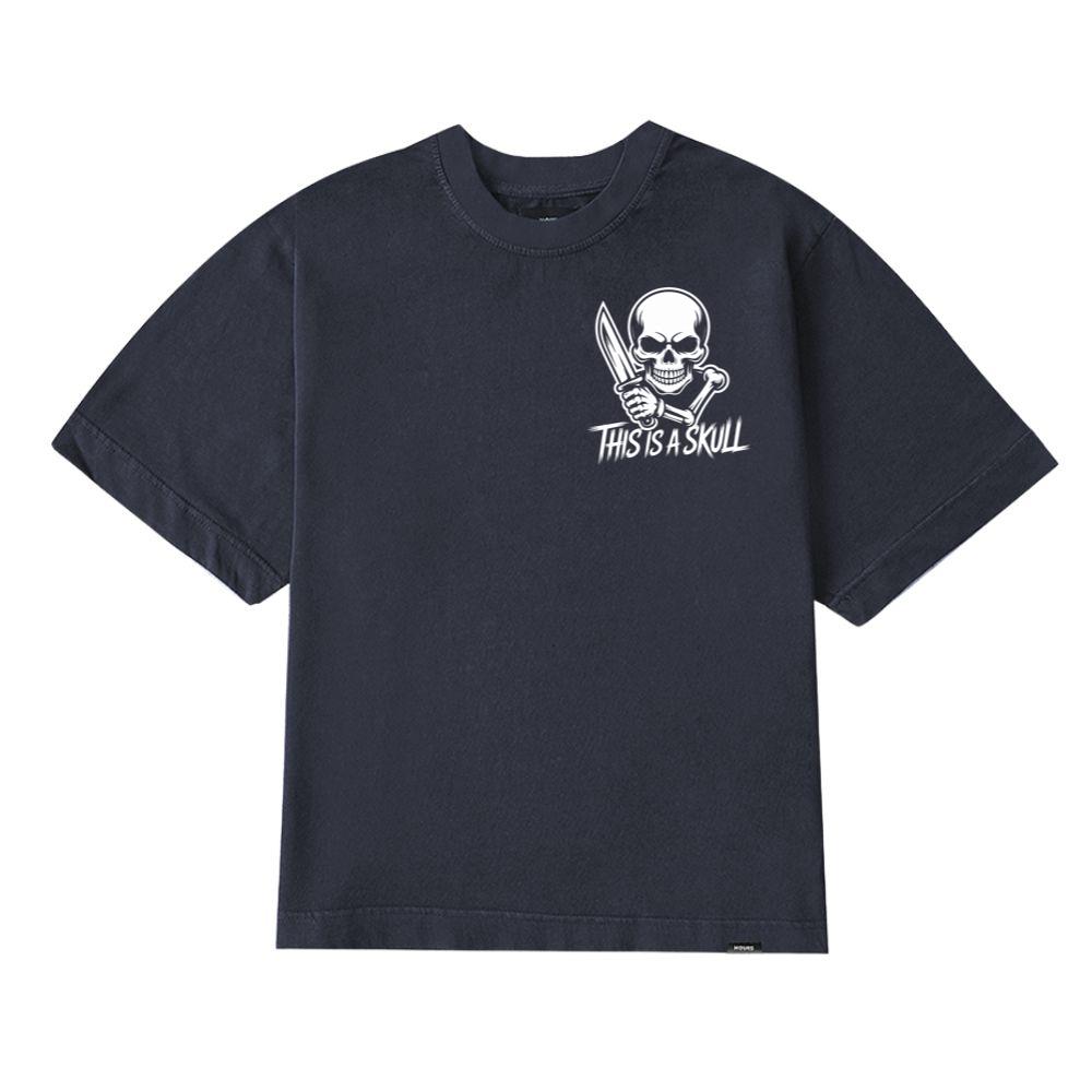 This Is a Skull Knife Skeleton Graphic T-Shirt - Image 2