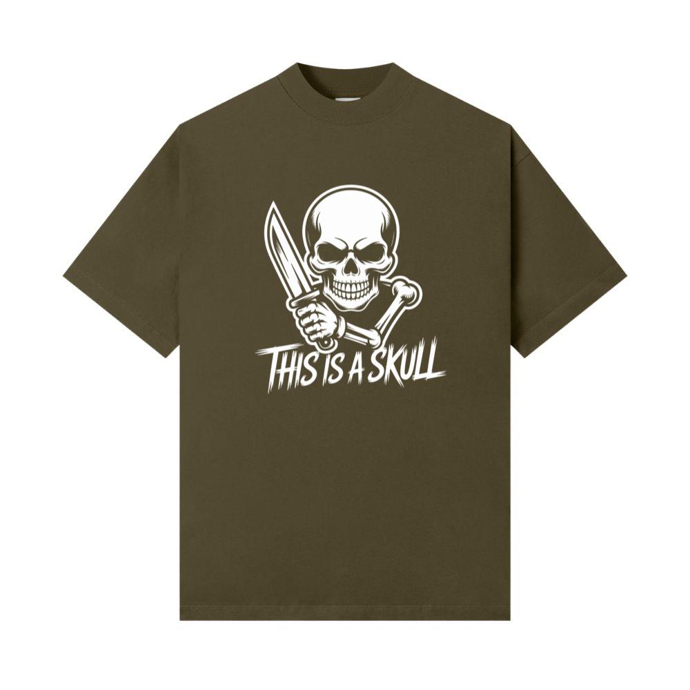 This Is a Skull Knife Skeleton Graphic T-Shirt - Image 2