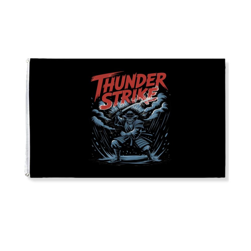 Thunder Strike Retro Fighter Design Flag