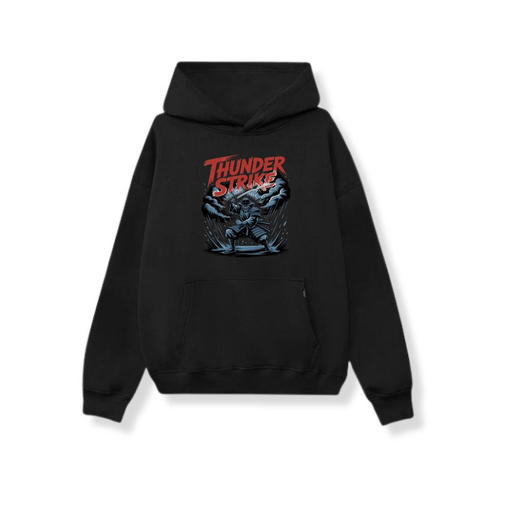 Thunder Strike Retro Fighter Design Hoodie