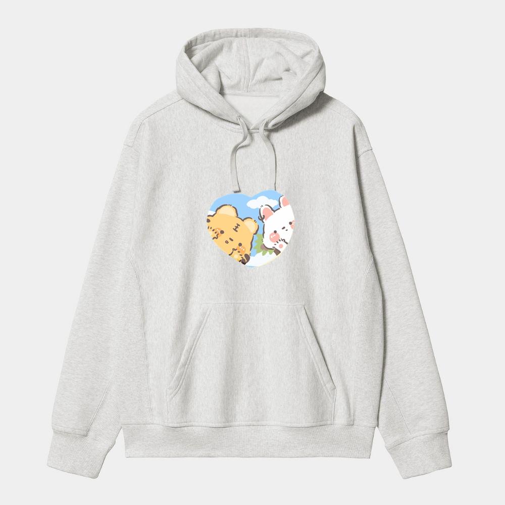 Tiger and Rabbit Love Hoodie