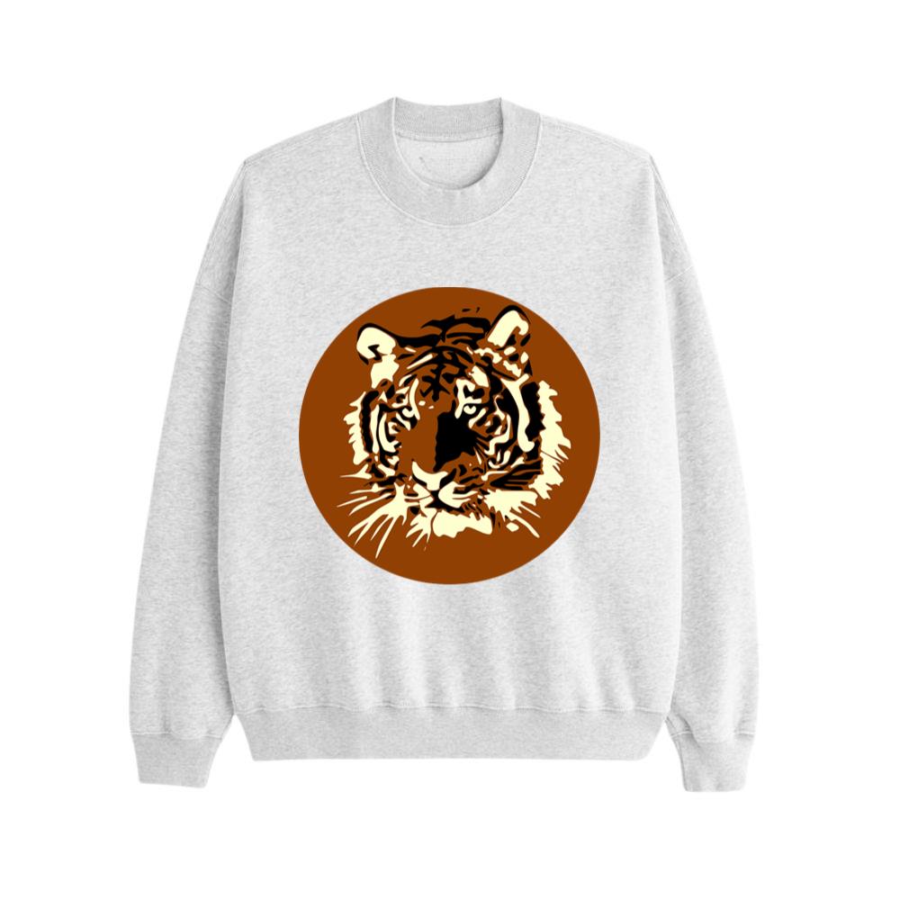 Tiger Face In Brown Circle Sweatsrhits