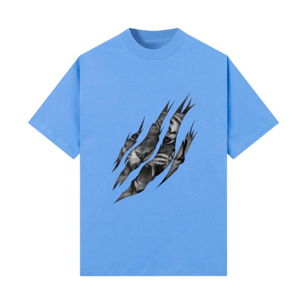 Tiger Face Torn Claw Wild Safari Animal T-Shirt