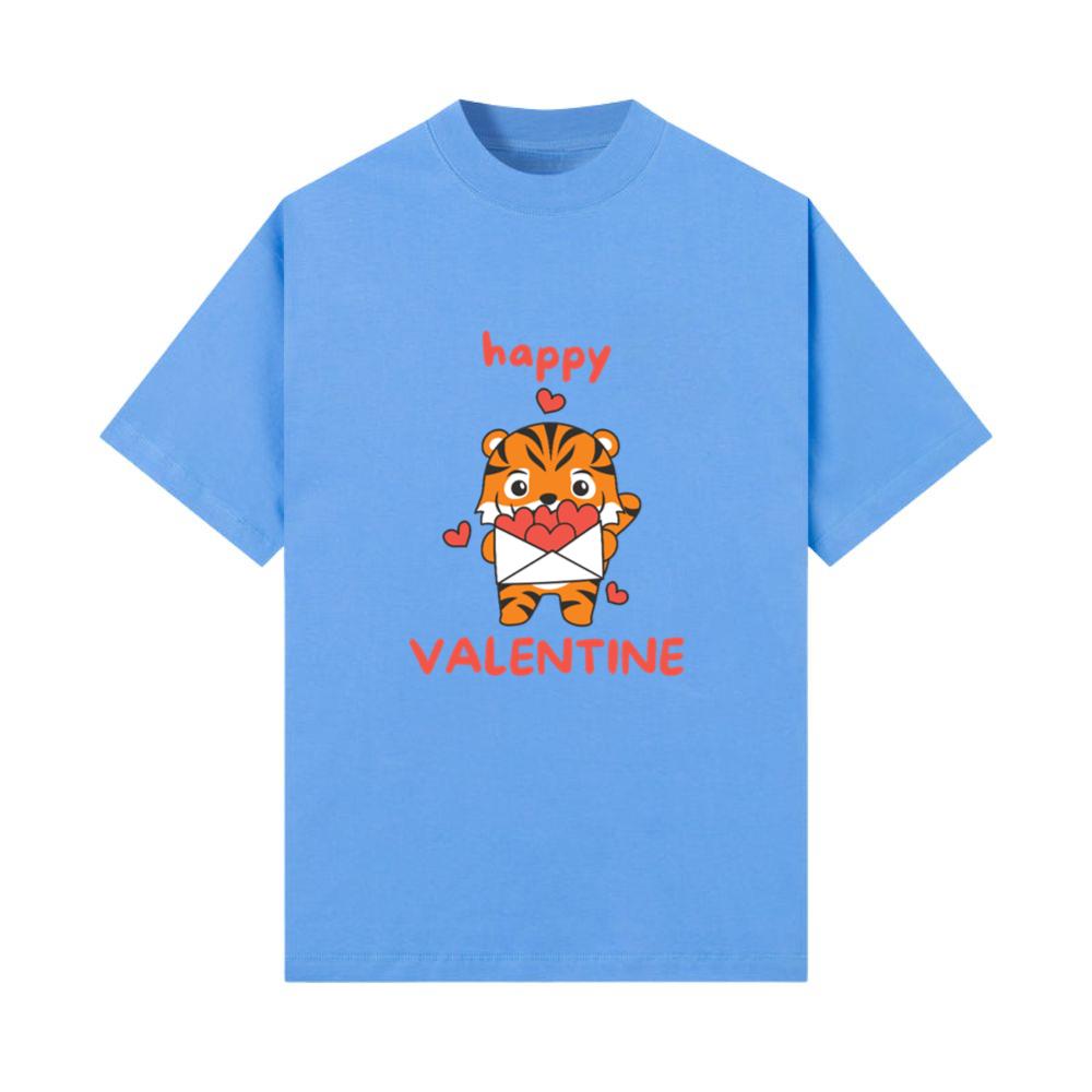 Tiger For Valentine's Day Cute Animals With Hearts T-Shirt