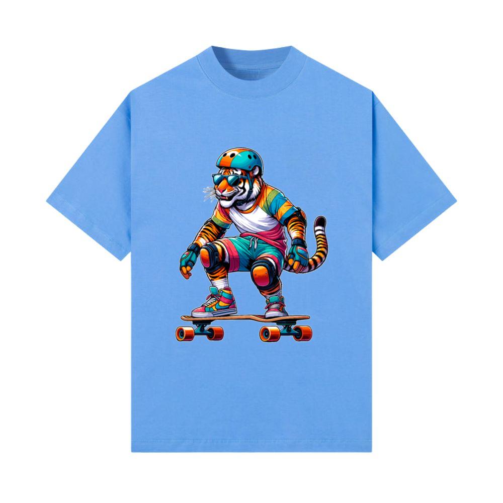 Tiger Skating Lover Animal Design T-Shirt