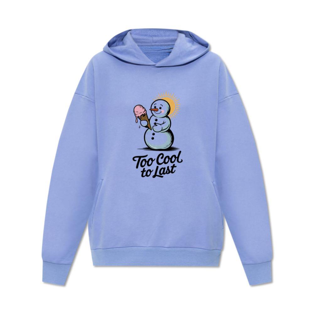 Too Cool to Last Snowman Ice Cream Funny Design Hoodie