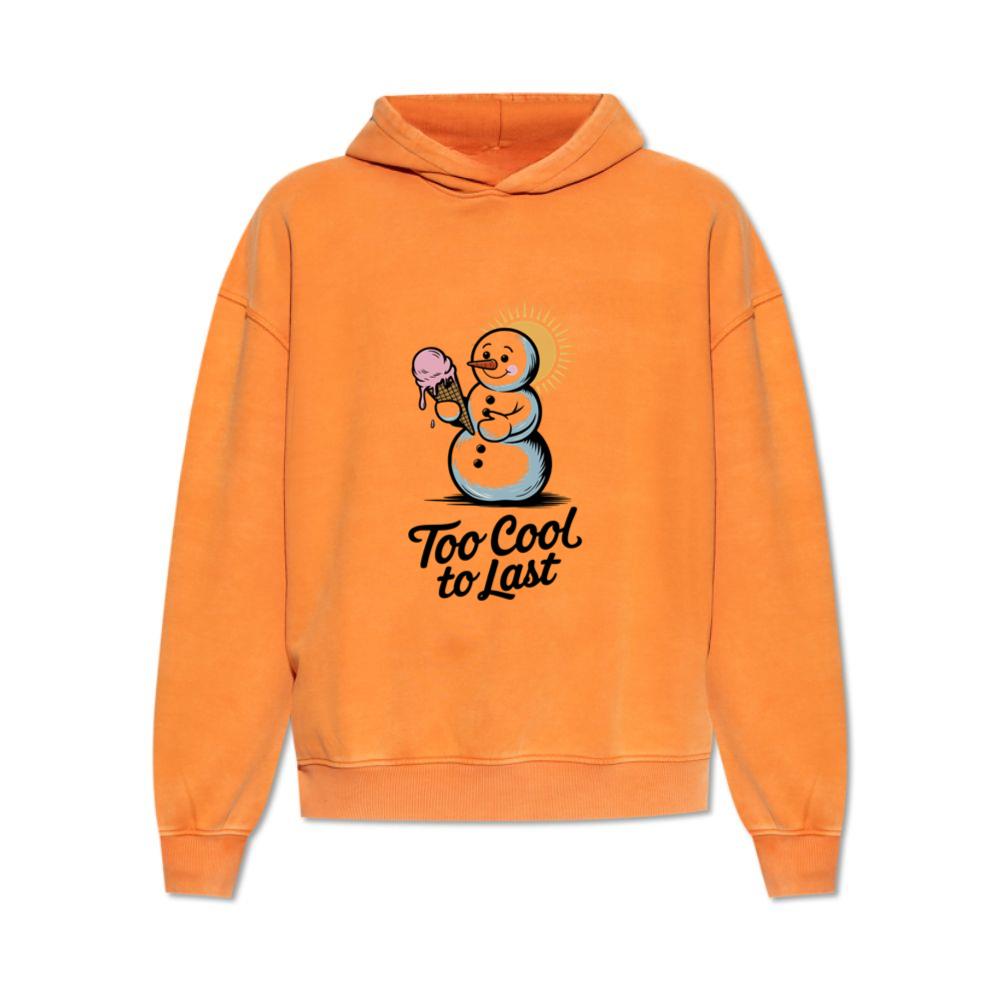 Too Cool to Last Snowman Ice Cream Funny Design Hoodie