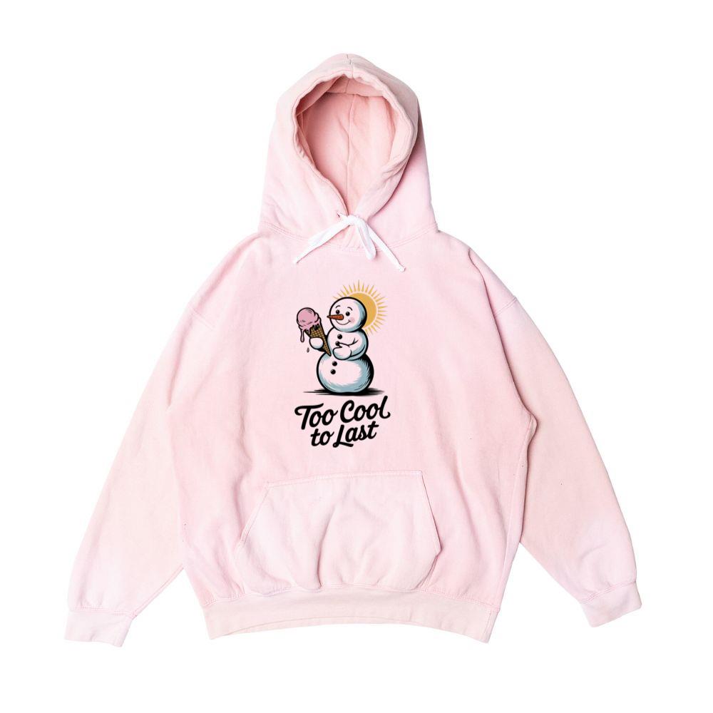 Too Cool to Last Snowman Ice Cream Funny Design Hoodie