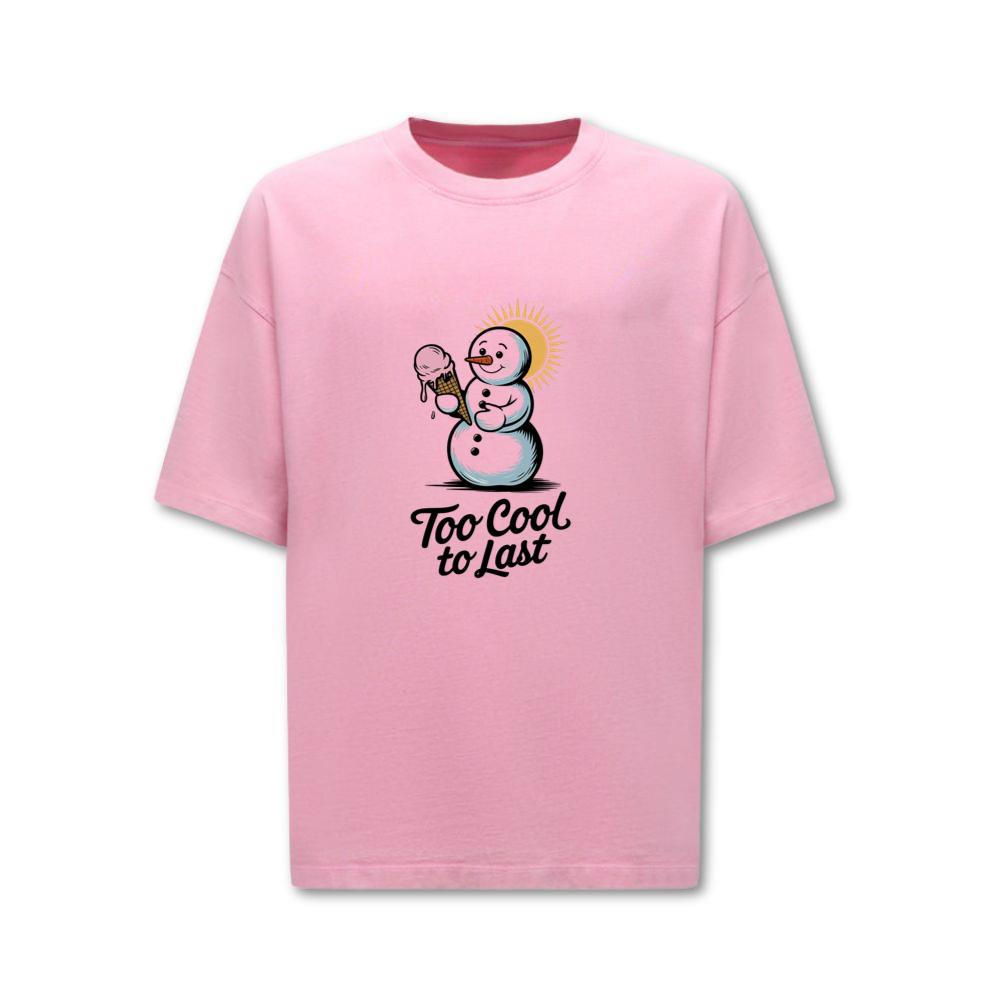 Too Cool to Last Snowman Ice Cream Funny Design T-Shirt