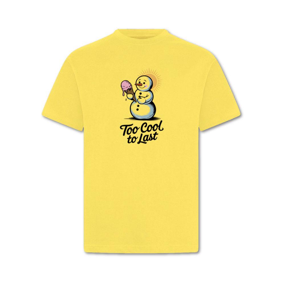 Too Cool to Last Snowman Ice Cream Funny Design T-Shirt