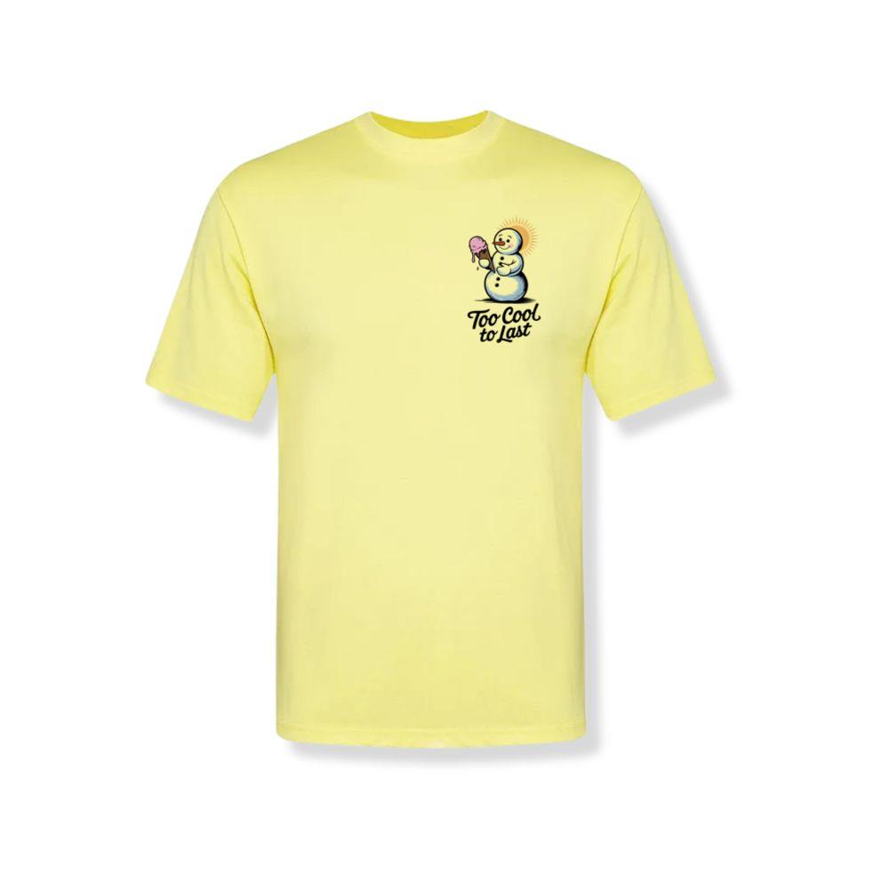 Too Cool to Last Snowman Ice Cream Funny Design T-Shirt