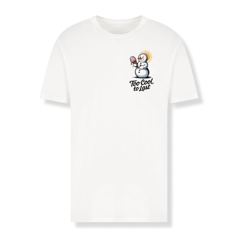 Too Cool to Last Snowman Ice Cream Funny Design T-Shirt