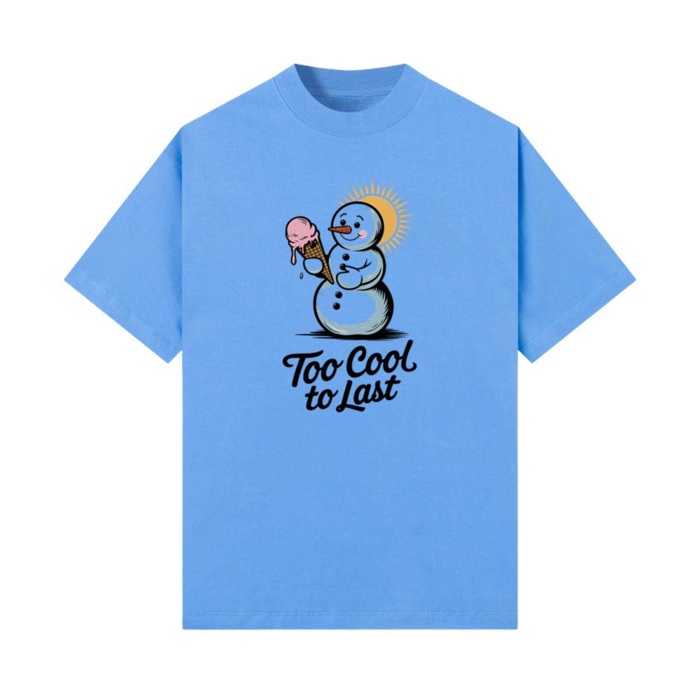 Too Cool to Last Snowman Ice Cream Funny Design T-Shirts