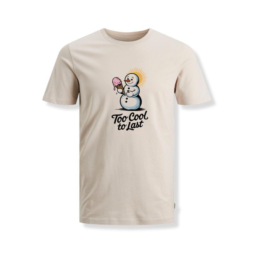 Too Cool to Last Snowman Ice Cream Funny Design T-Shirts