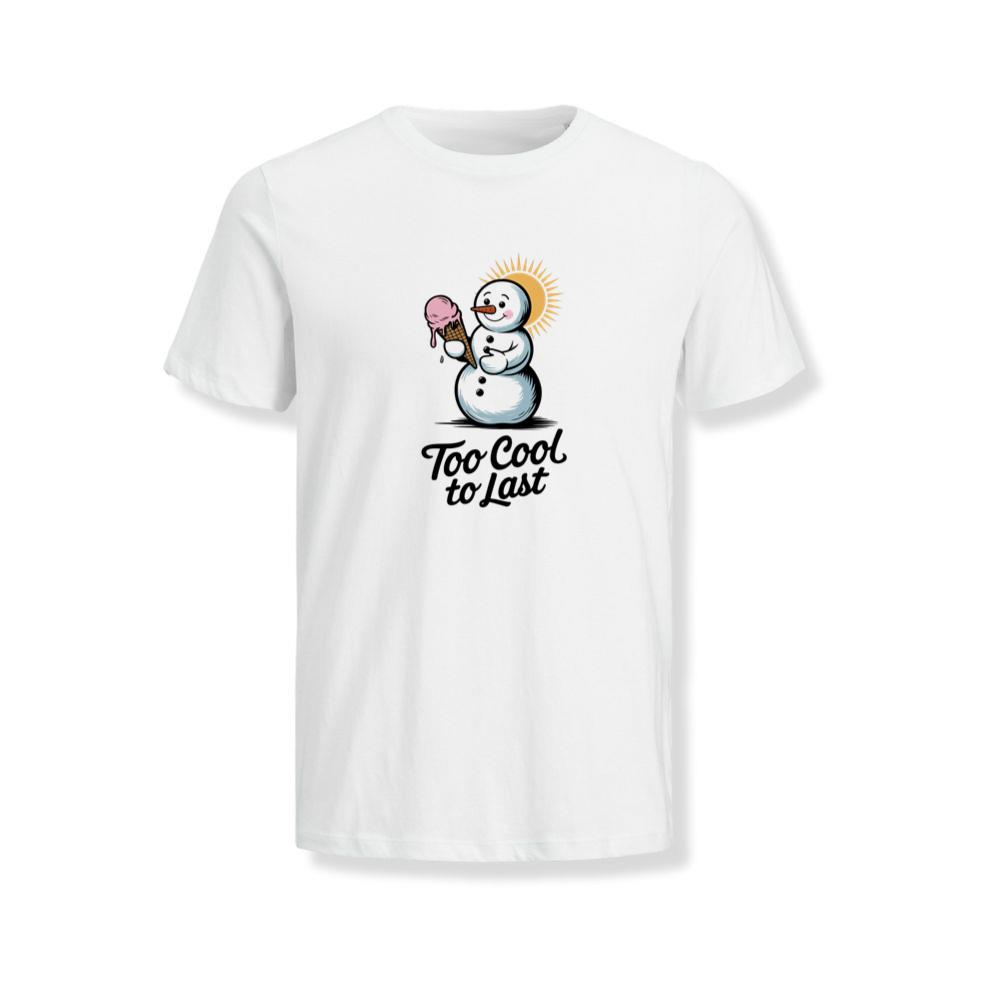 Too Cool to Last Snowman Ice Cream Funny Design T-Shirts