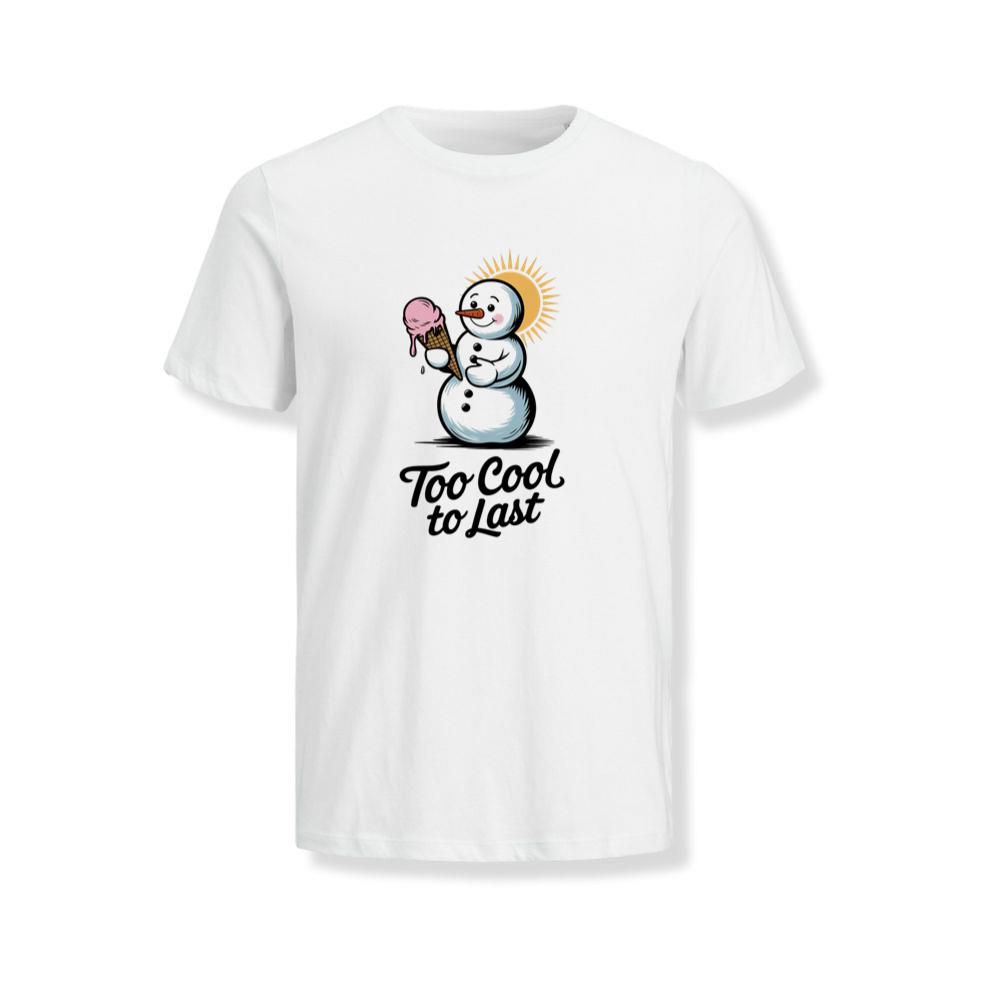 Too Cool to Last Snowman Ice Cream Funny Design T-Shirts