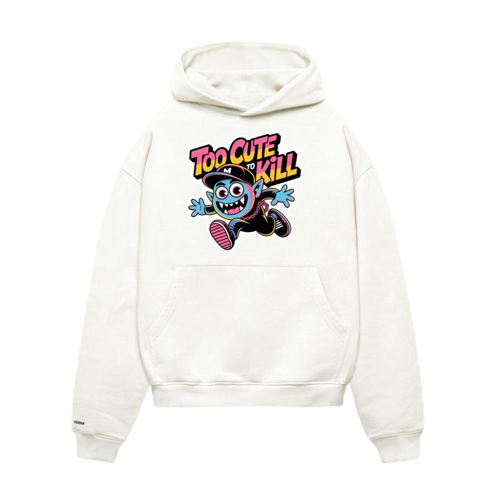 Too Cute to Kill Funny Cartoon Monster Design Hoodies
