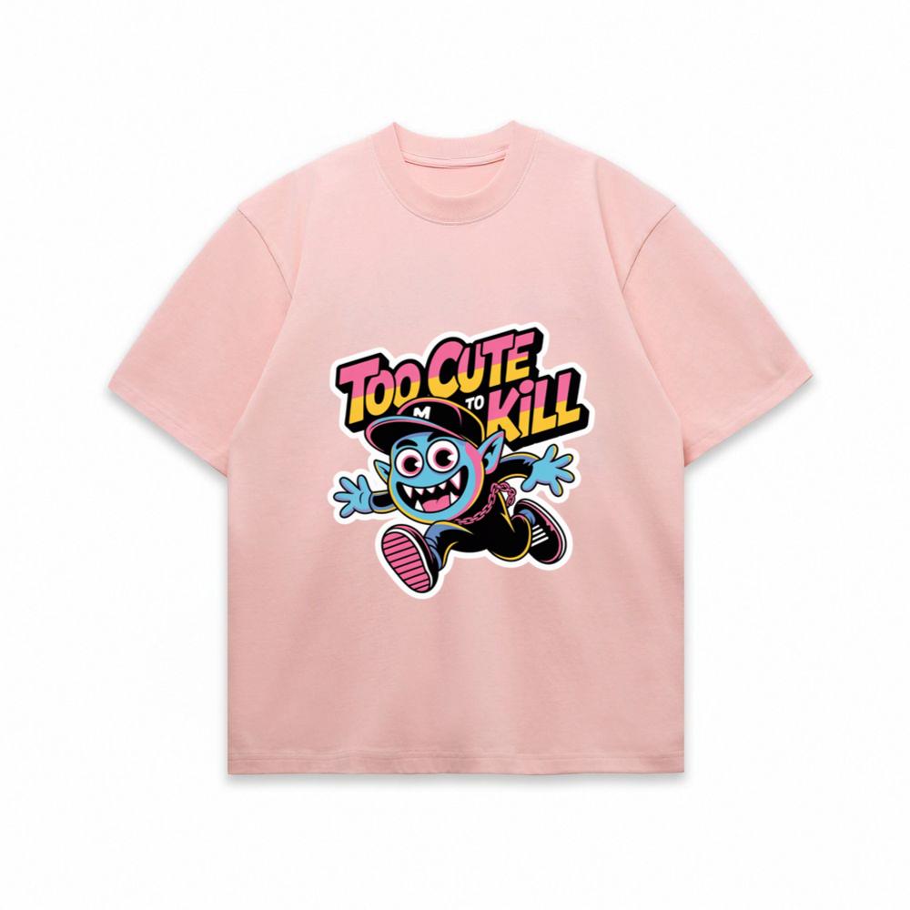 Too Cute to Kill Funny Cartoon Monster Design T-Shirt