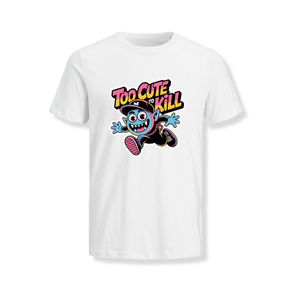 Too Cute to Kill Funny Cartoon Monster Design T-Shirt
